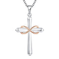 925 Sterling Silver Polished Cross Pendant Necklace K2327