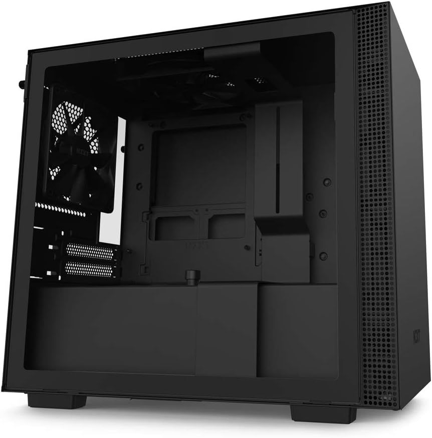 Black Mini-ITX PC Gaming Case with Tempered Glass Side Panel M962