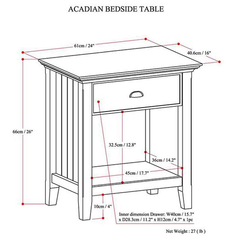 Brown Bedside Table I9572
