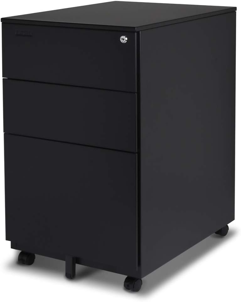 White 2-Drawer Metal File Cabinet with Lock X6489