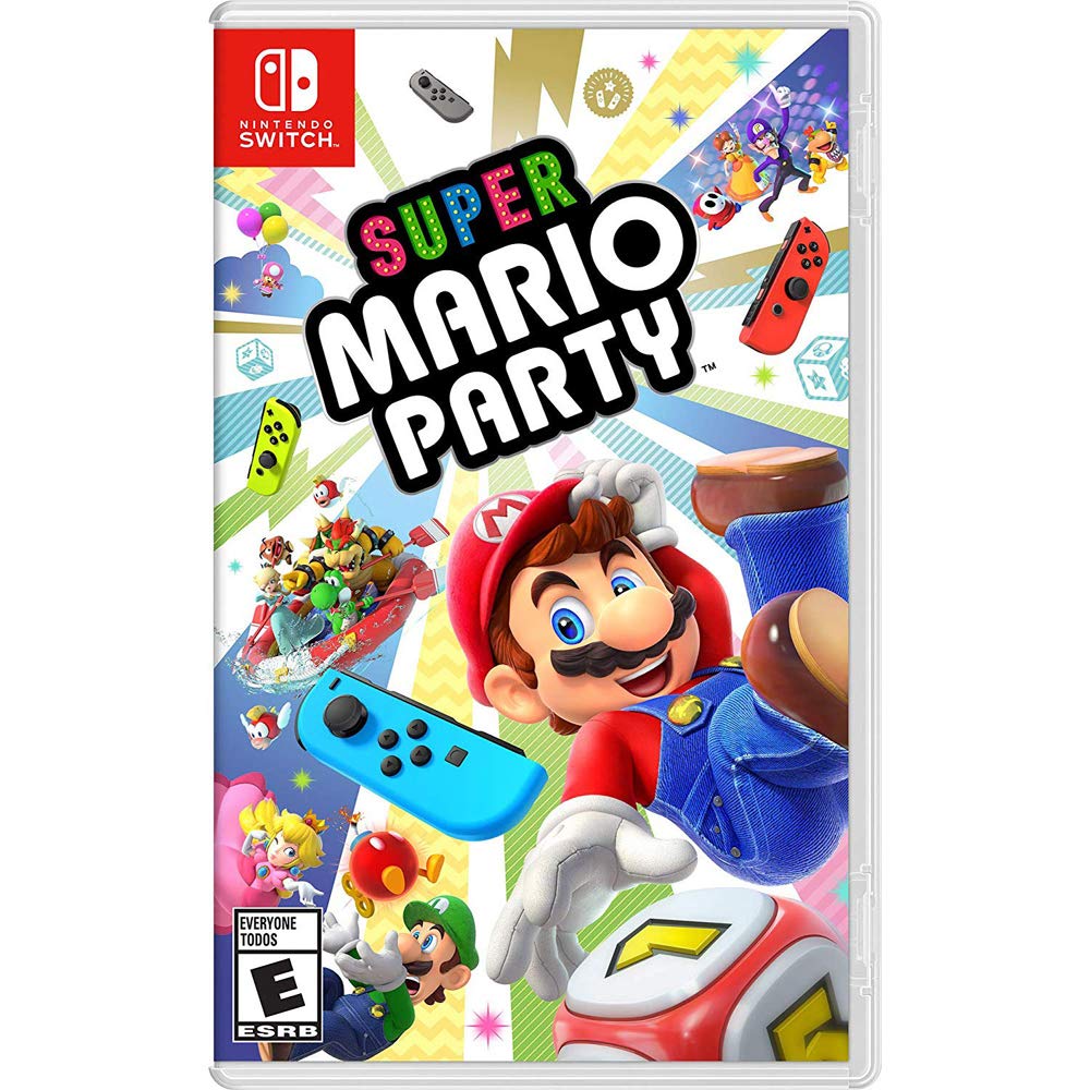 32 GB Console with Neon Blue & Red Joy-Con Bundle with Mario Kart 8 Deluxe + Super Mario Party + Super Mario Maker 2 + Minecraft D26463