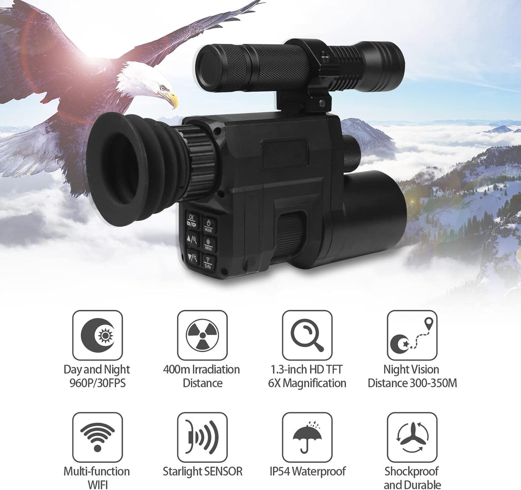 WiFi Digital Night Vision Scope Video Camera 960P 1.3 inch HD Display U925
