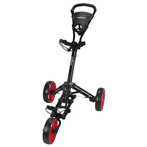 Folding Push Pull Golf Cart Black Red K83461