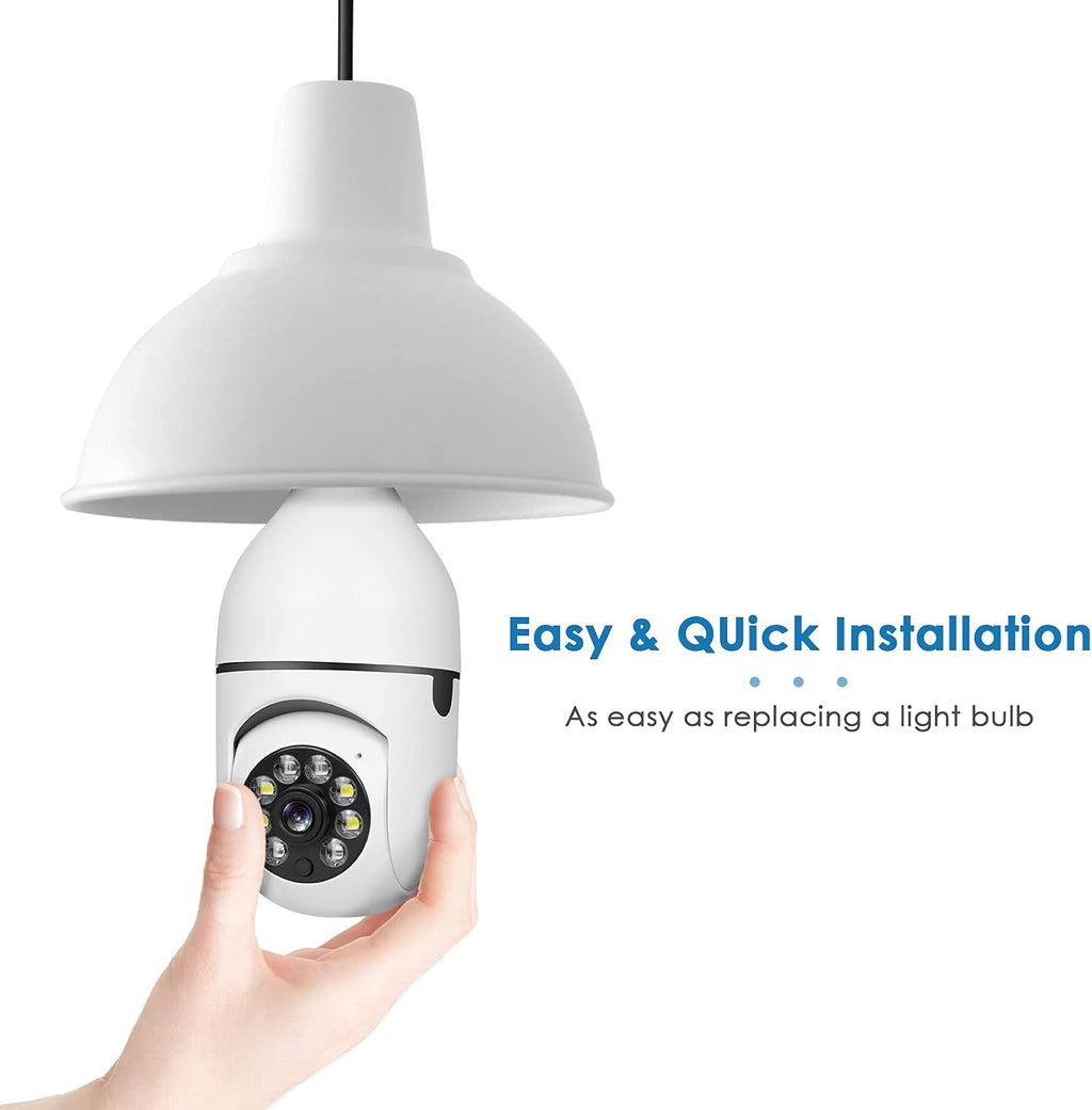 1080P PTZ Bulb Security Camera with WiFi Night Vision A15147