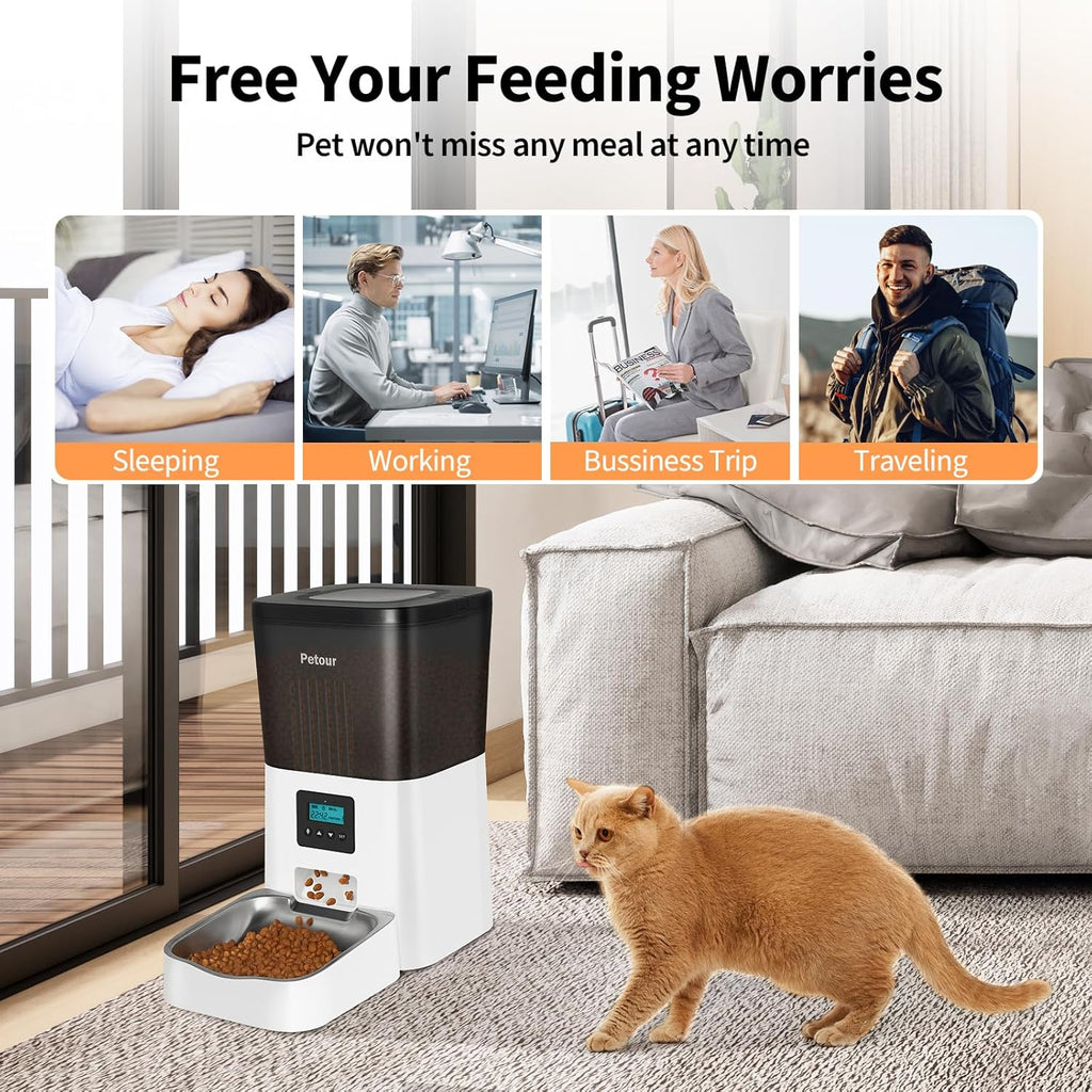 Automatic Cat Feeder with Stainless Steel Bowl Z118