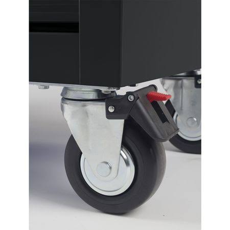 Black 7 Drawer Rolling Cabinet W834