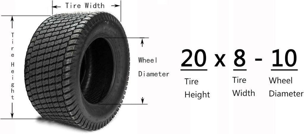 20x8-10 Lawn Mower Tires Set of 2 P455