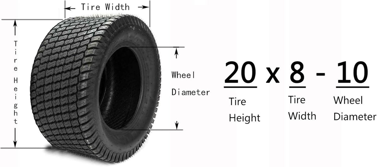 20x8-10 Lawn Mower Tires Set of 2 P455