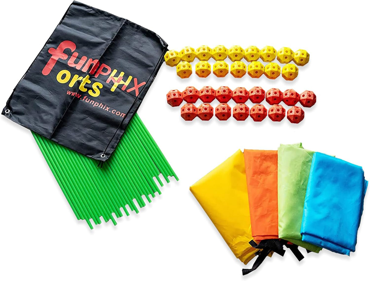 154 Pc Fort Building Kit with Colored Sheets Q64808