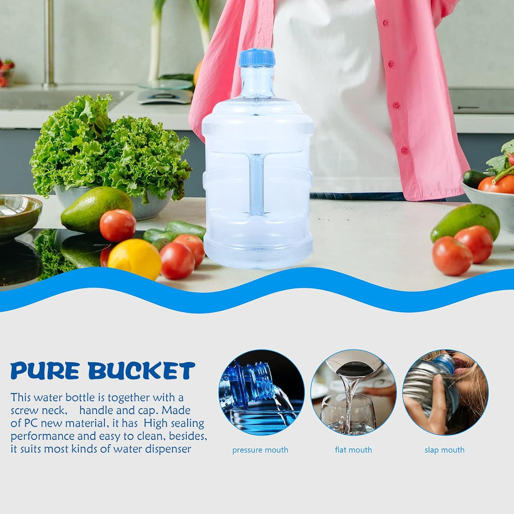 Plastic 5 Gallon Water Bottle with Cap PVC A5996
