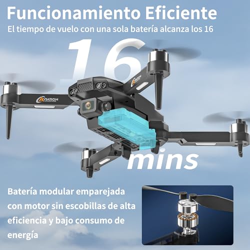 Drone with 2.4" Screen, Brushless Motor FPV Drone with Camera, 8GB SD Card D78075