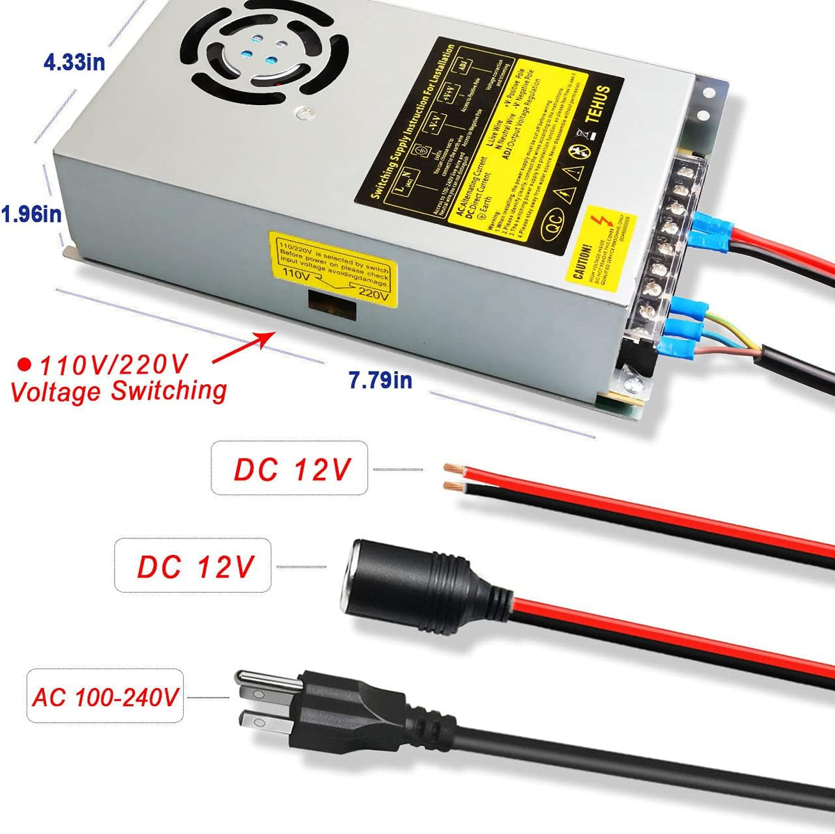 110V/220V to DC 12V 20A 240W Switching Power Supply B71823