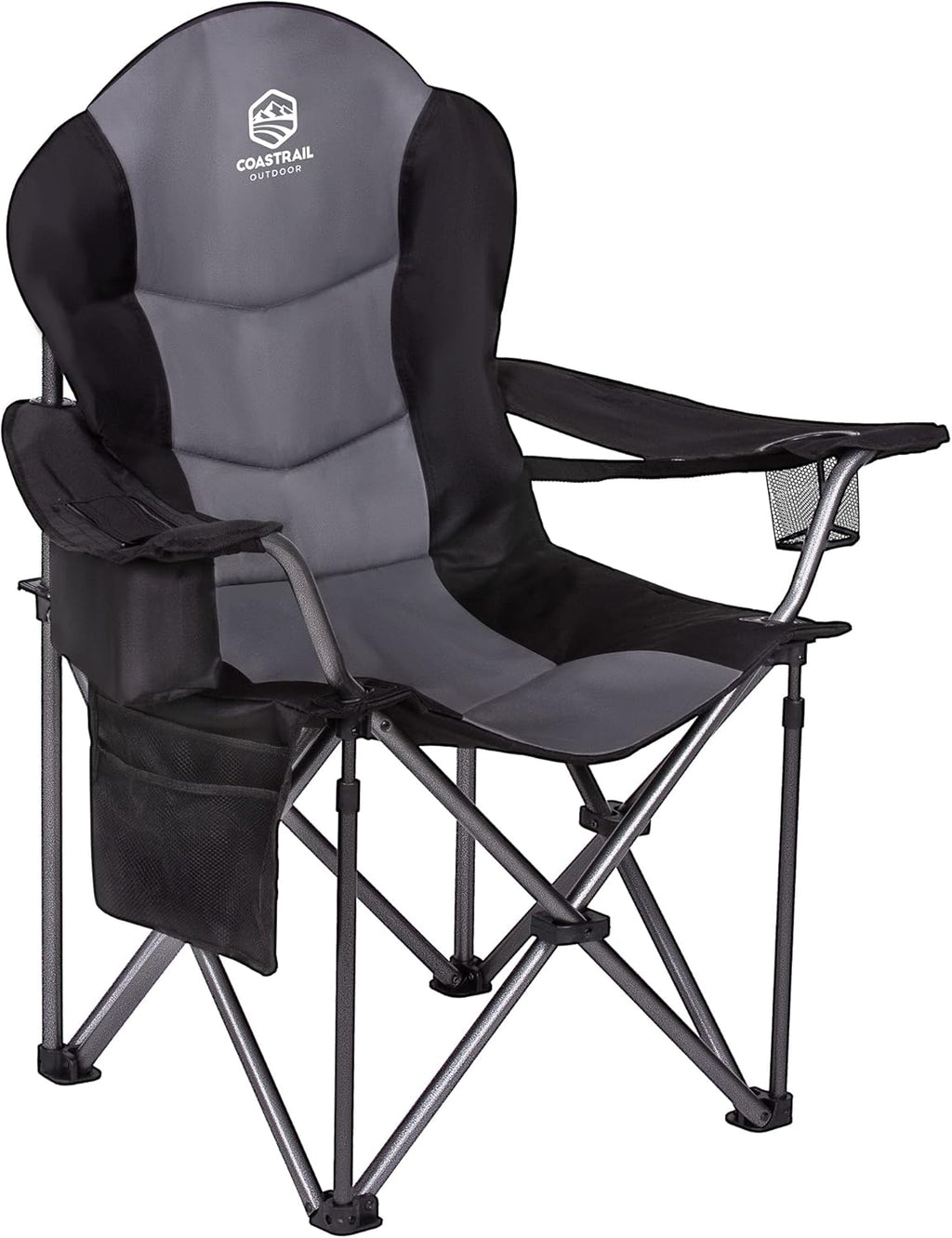 Oversized Padded Folding Camping Chair with Cooler Bag F81898