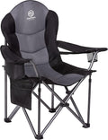 Oversized Padded Folding Camping Chair with Cooler Bag F81898