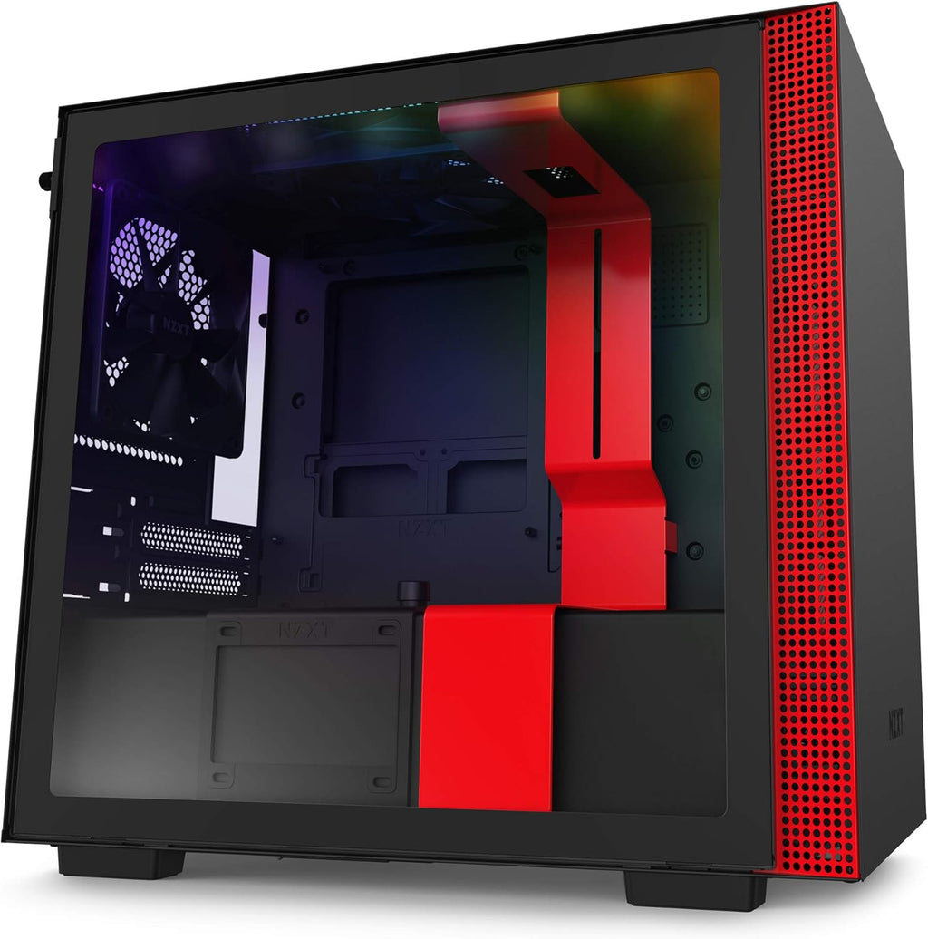 Black Mini-ITX PC Gaming Case with Tempered Glass Side Panel M962