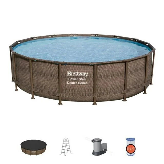 18’ x 48” Round Above Ground Pool Set H96084