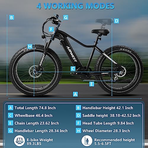 1000W BAFANG Motor 48V 15Ah LG Battery 26" x4.0 Fat Tire Electric Bicycle with Hydraulic Disc Brakes M7727