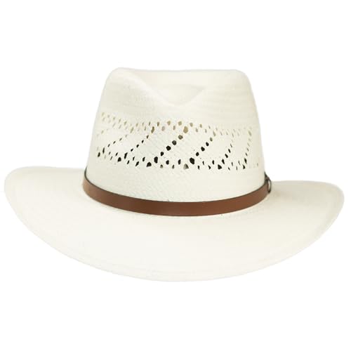 Vented Straw Fedora Hat H65380