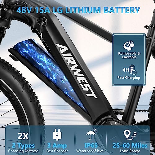 1000W BAFANG Motor 48V 15Ah LG Battery 26" x4.0 Fat Tire Electric Bicycle with Hydraulic Disc Brakes M7727