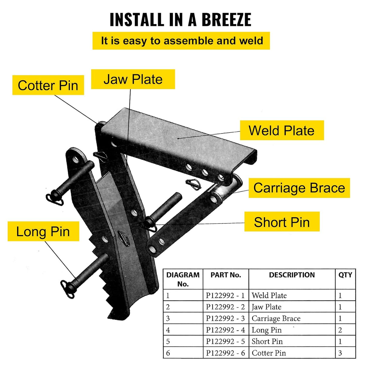 32 inch Backhoe Excavator Thumb Attachment Adjustable Weld On O18854