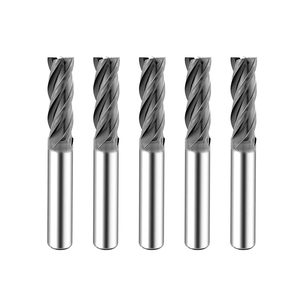 Carbide Square End Mill 4 Flute 5/16 5 Pieces X592869