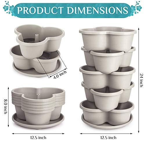 Terracotta 5-Tier Stackable Planter A659745