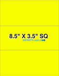 Fluorescent Yellow Paper 300 Sheets 8.5 x 3.5 Laser Labels D488