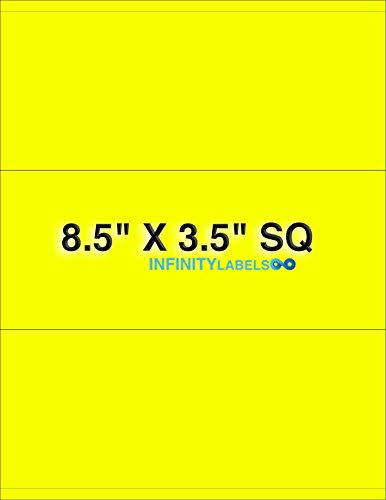 Fluorescent Yellow Paper 300 Sheets 8.5 x 3.5 Laser Labels D488