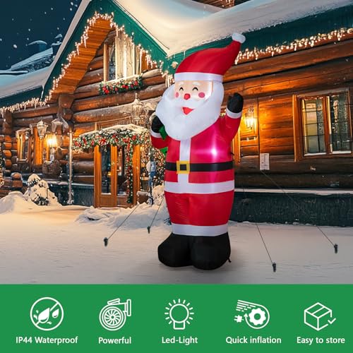 8FT LED-lit Inflatable Santa Claus Decoration G65091
