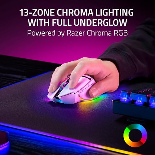 Black Wireless Gaming Mouse with HyperScroll Tilt Wheel W7467