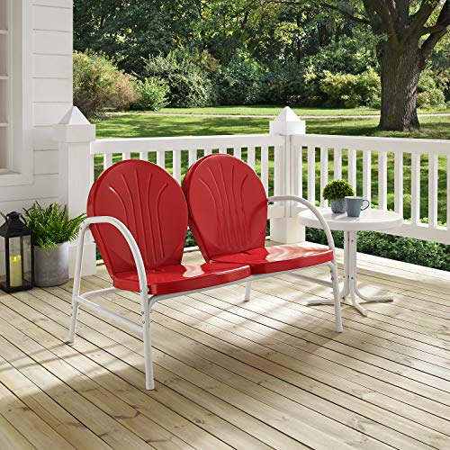 2-Piece Metal Outdoor Conversation Set with Table and Loveseat - Grasshopper Green Z50754