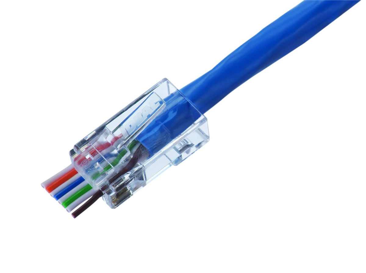 CAT-6 Feed-Thru RJ45 Mod Plugs 100 count S685