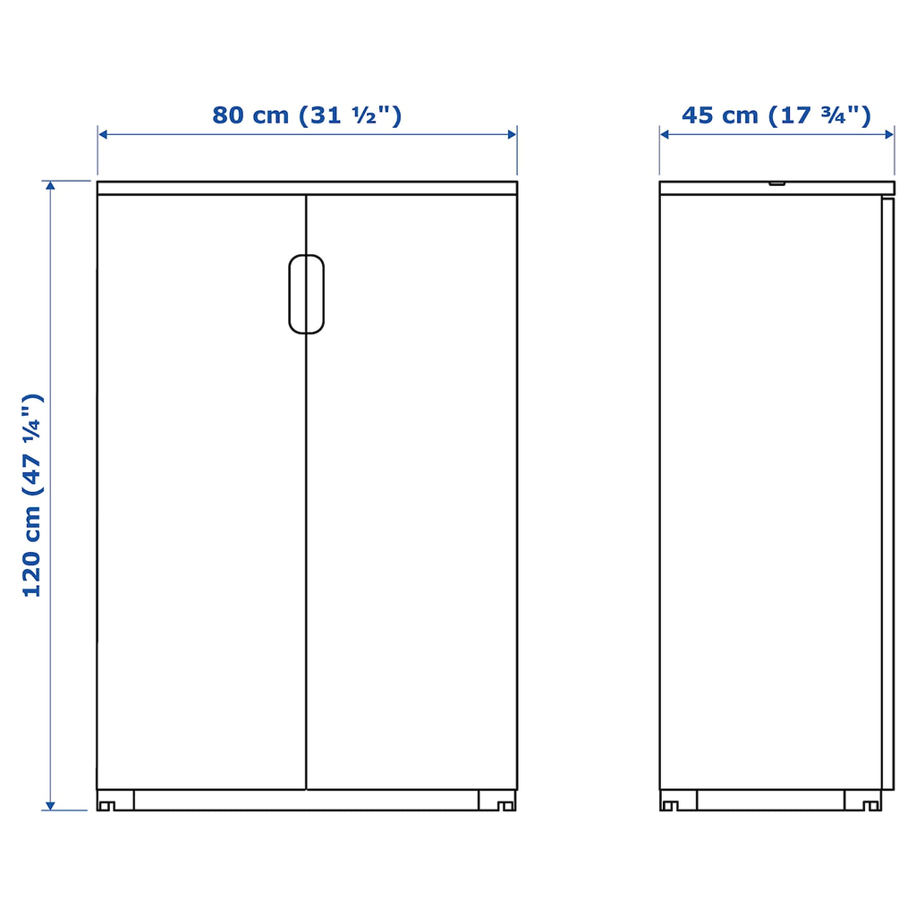 White Cabinet with Doors X73543