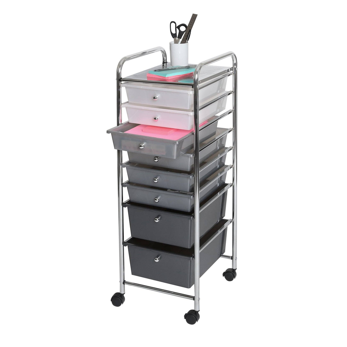 8 Drawer Storage Bin Organizer Cart K198993