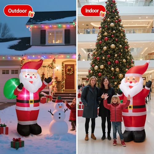 8FT LED-lit Inflatable Santa Claus Decoration G65091