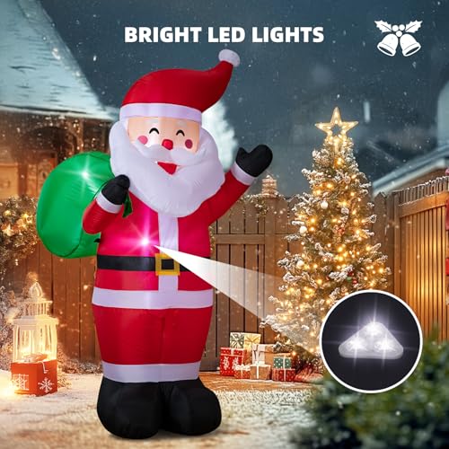 8FT LED-lit Inflatable Santa Claus Decoration G65091
