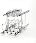 12-Inch 2-Tier Wire Pull Out Kitchen Cabinet Organizer, Chrome Q9558