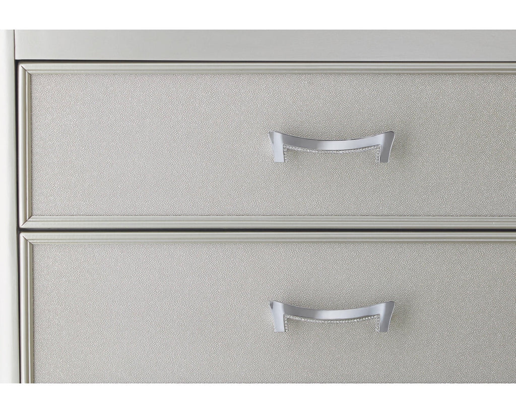 Silver 3 Drawer Nightstand D618061