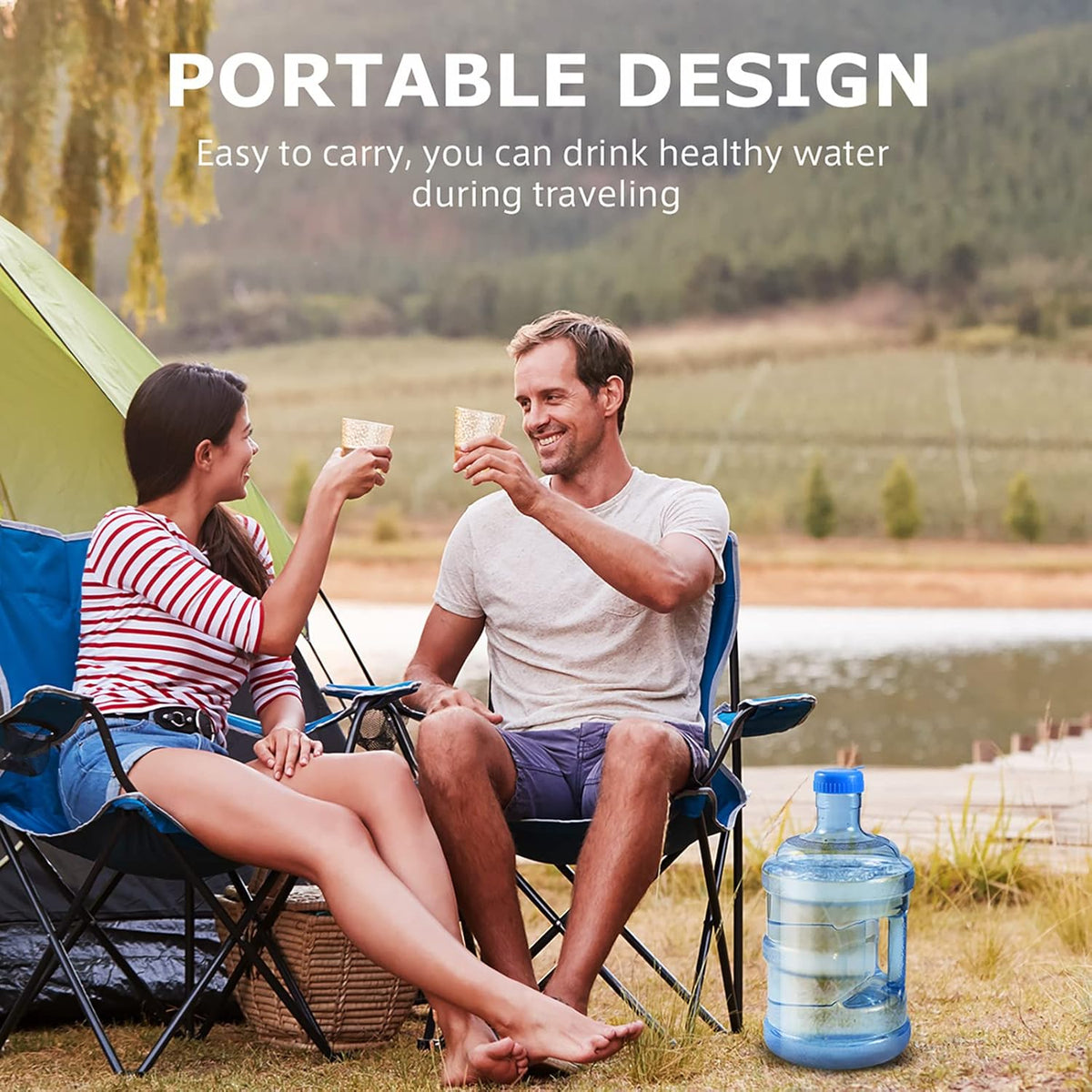 Plastic 5 Gallon Water Bottle with Cap PVC A5996