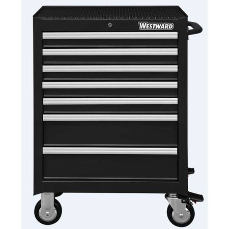 Black 7 Drawer Rolling Cabinet W834