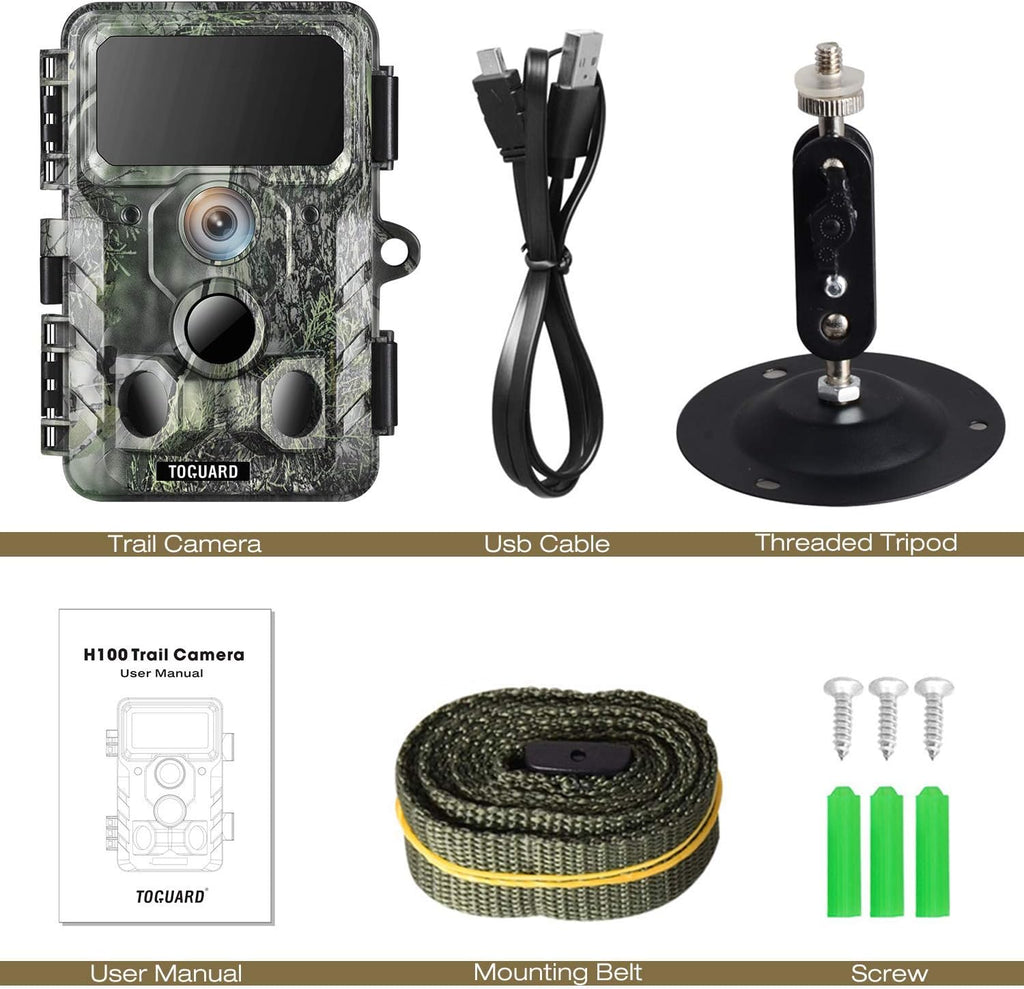 4K 30MP Trail Camera with Night Vision 120° Wide Angle IP66 Waterproof N857200