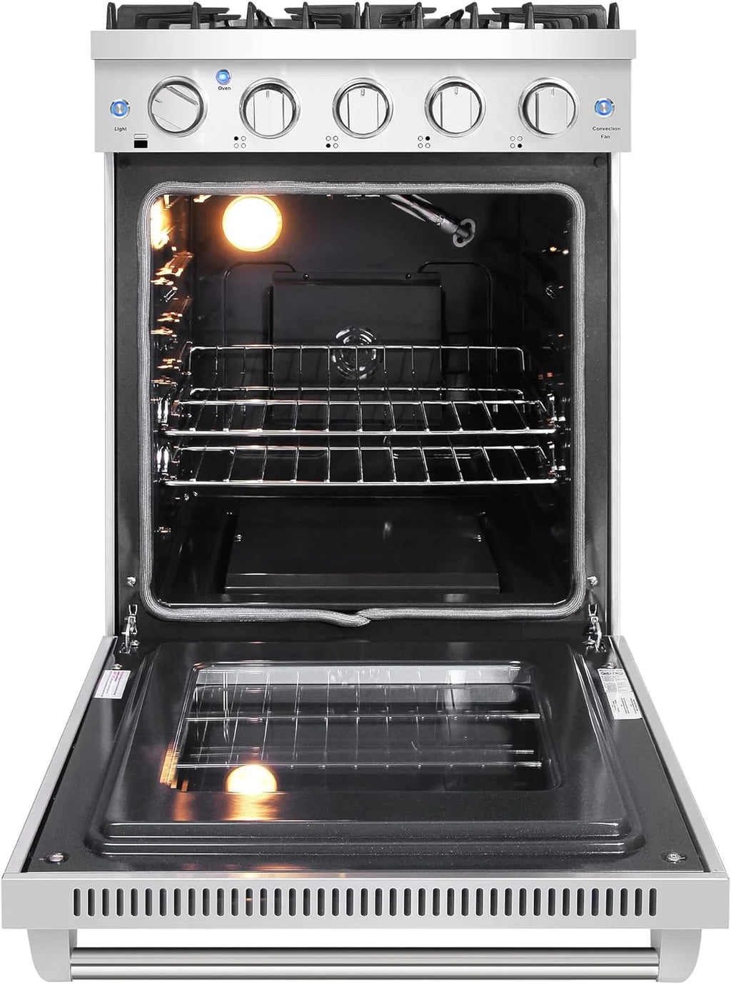 24 in. Freestanding Gas Range with 3.73 cu. ft. Capacity Oven in Stainless Steel A475743