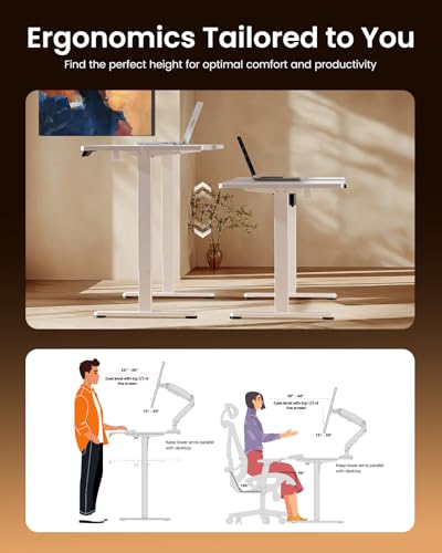 48 x 24 Inches Height Adjustable Electric Standing Desk with Memory Y52397