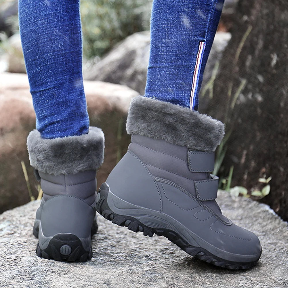 Women's Winter Snow Boots Faux Fur Lined Waterproof Outdoor Booties B7037