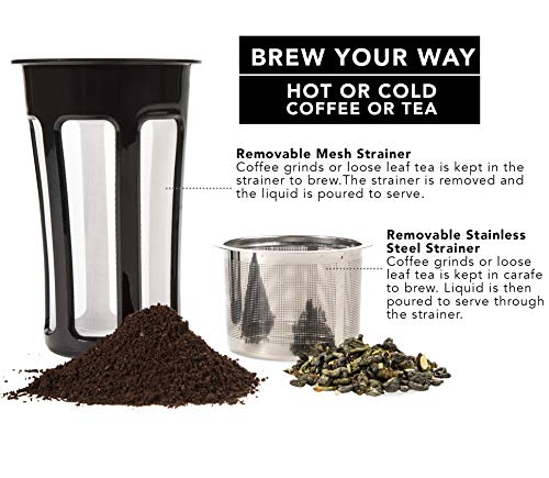 68 Oz Stainless Steel Insulated Coffee Carafe with Tea Infuser and Strainer N539