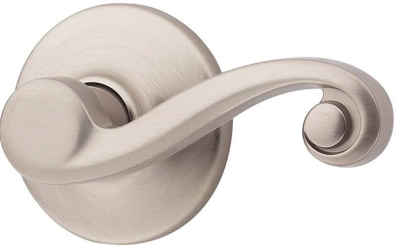 Bright Brass Left Hand Double Cylinder Handleset Trim C387