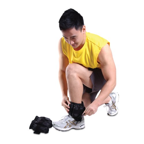 Black Adjustable Ankle Weights 10-20lb Pair Z2520