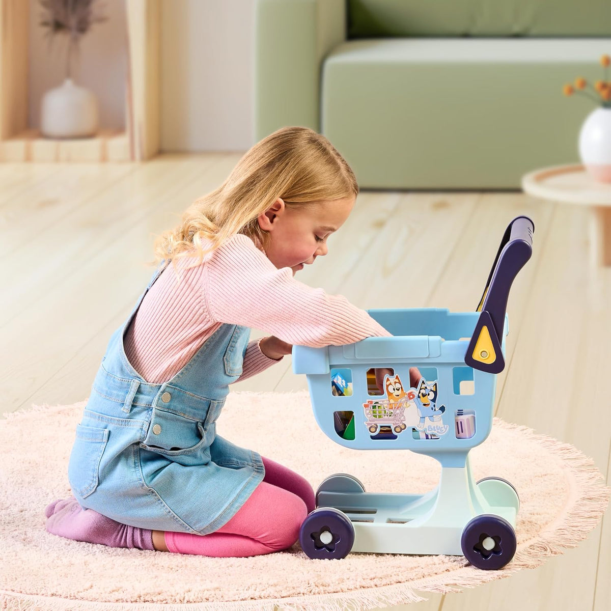 19.3 Inch Tall Shopping Trolley with 8 Cardboard Goods M118