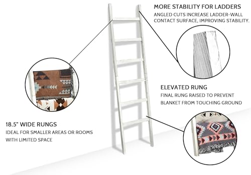 Black 6.4ft Wooden Blanket Ladder G41259