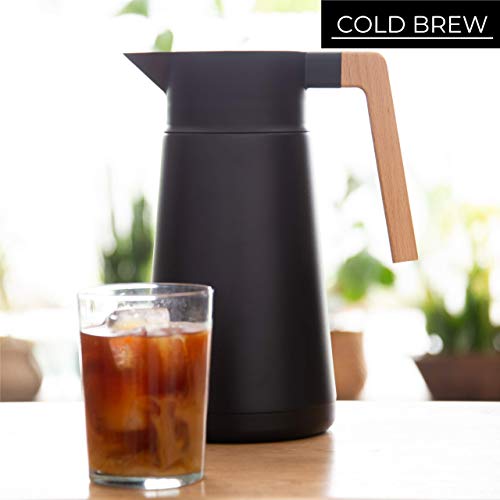 68 Oz Stainless Steel Insulated Coffee Carafe with Tea Infuser and Strainer N539